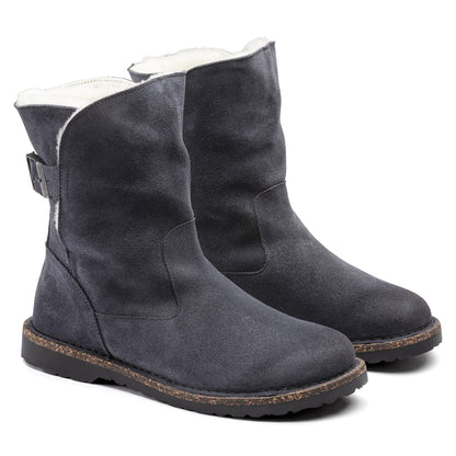 Uppsala Shearling Suede Leather in Color Graphite | Birkenstock