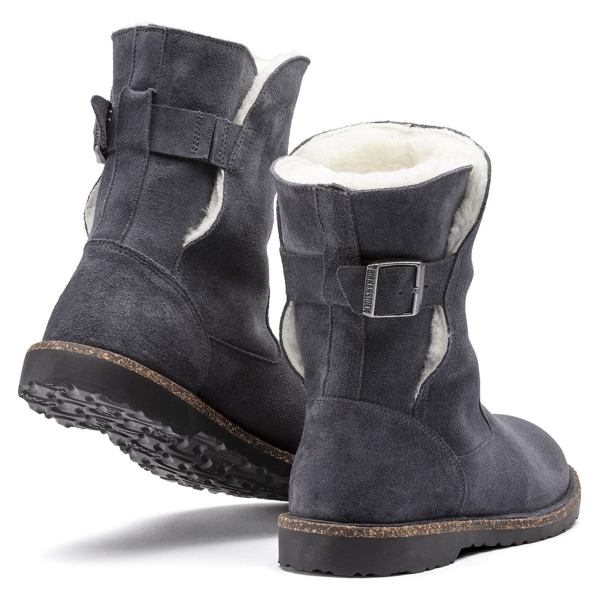 Uppsala Shearling Suede Leather in Color Graphite | Birkenstock