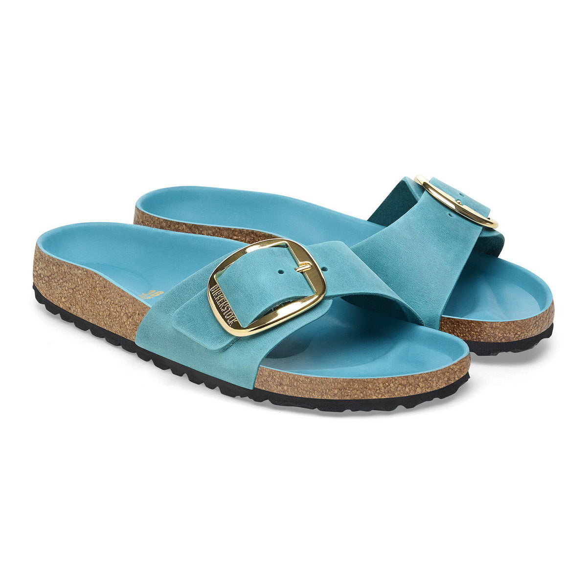 Madrid Big Buckle Oiled Leather in Color Biscay Bay | Birkenstock