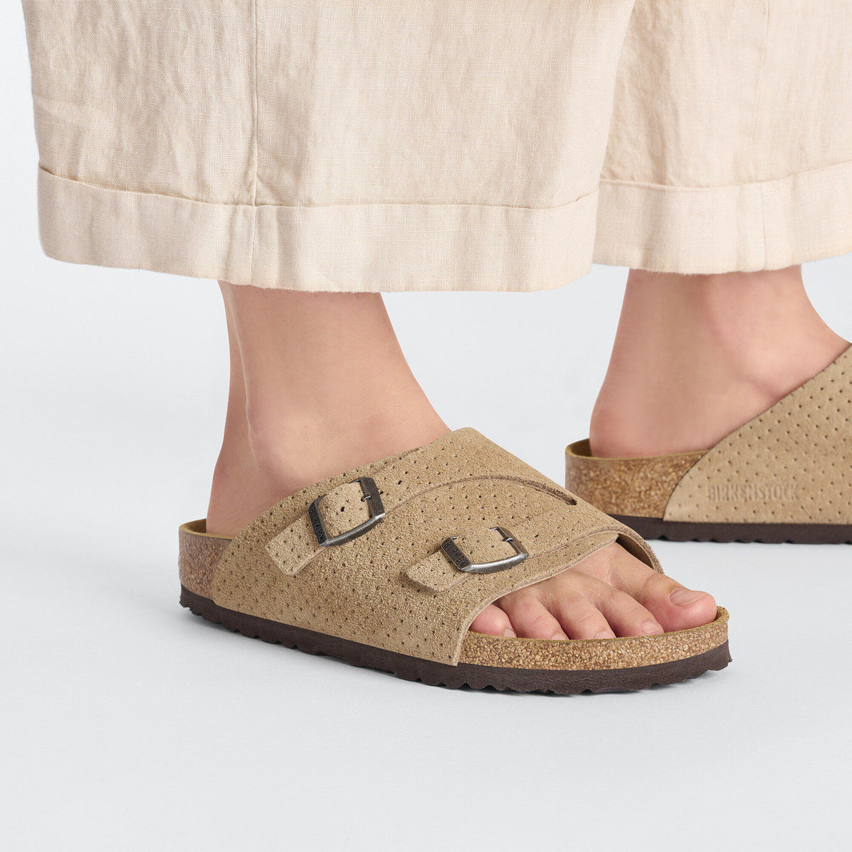 Zürich Suede Embossed in Color Dotted New Beige | Birkenstock
