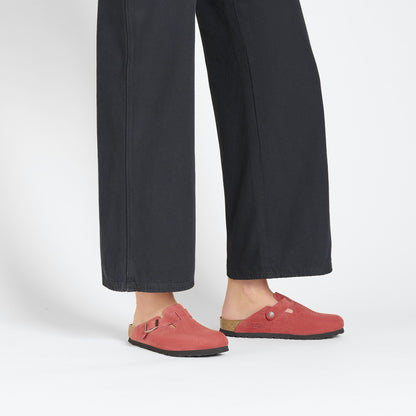 Boston Suede Embossed in Color Corduroy Sienna Red | Birkenstock