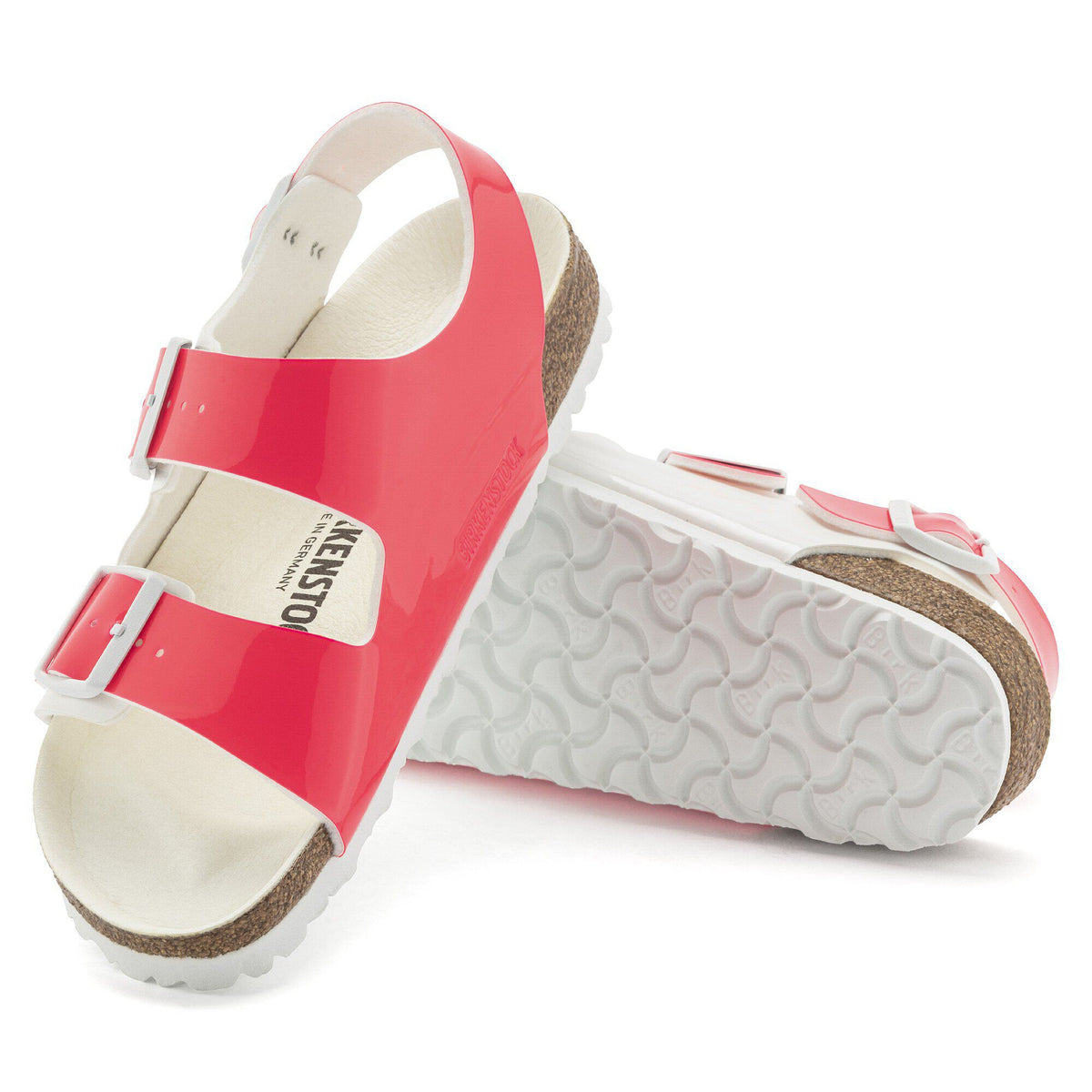Milano Birko-Flor Patent in Color Neon Pink/White Patent | Birkenstock