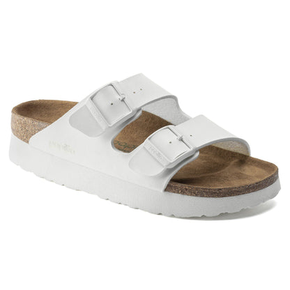 Arizona Platform Vegan Birko-Flor in Color White | Birkenstock