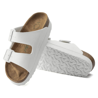 Arizona Platform Vegan Birko-Flor in Color White | Birkenstock