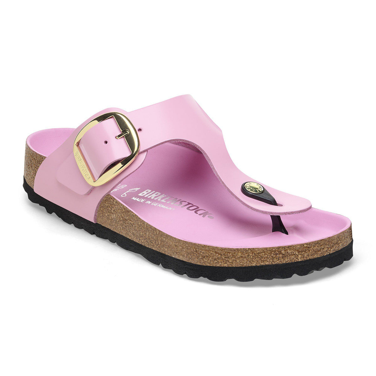 Gizeh Big Buckle Natural Leather Patent in Color High Shine Fondant Pink | Birkenstock