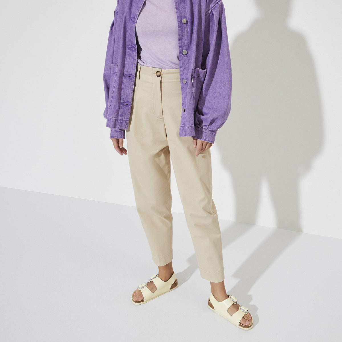 Milano Big Buckle Natural Leather Patent in Color High Shine Butter | Birkenstock