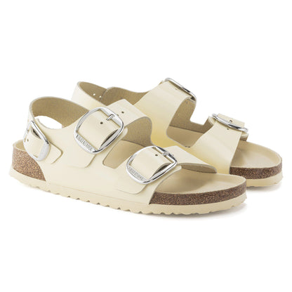 Milano Big Buckle Natural Leather Patent in Color High Shine Butter | Birkenstock