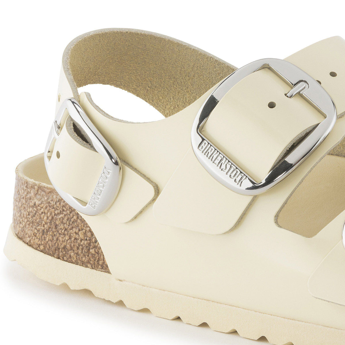 Milano Big Buckle Natural Leather Patent in Color High Shine Butter | Birkenstock