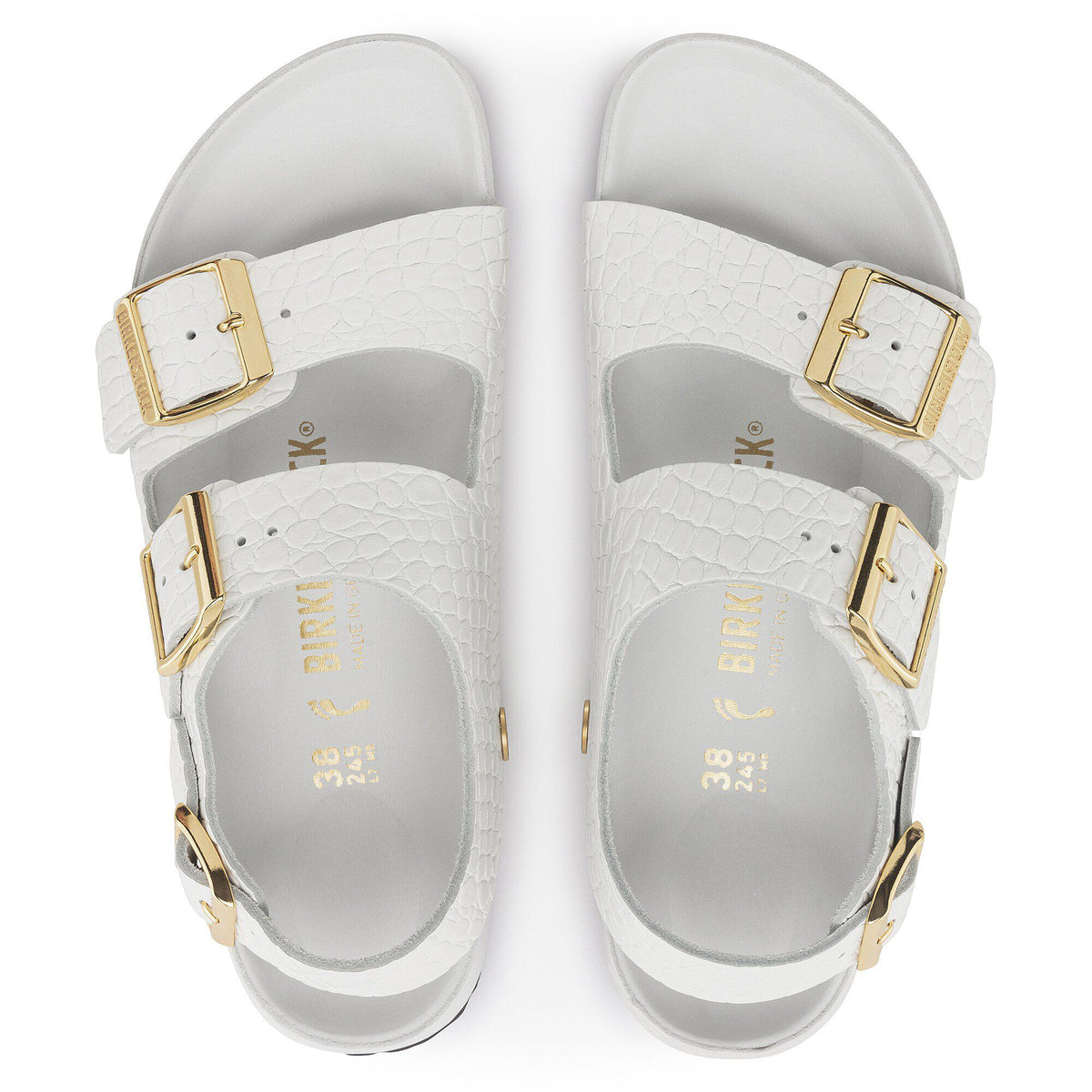 Milano Embossed Leather in Color Emboss white | Birkenstock