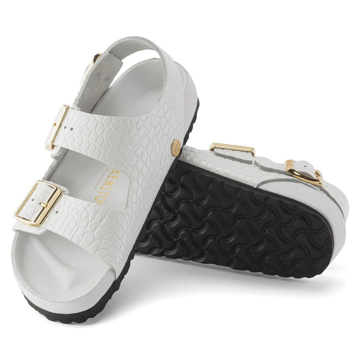 Milano Embossed Leather in Color Emboss white | Birkenstock
