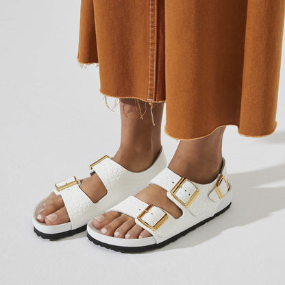 Milano Embossed Leather in Color Emboss white | Birkenstock