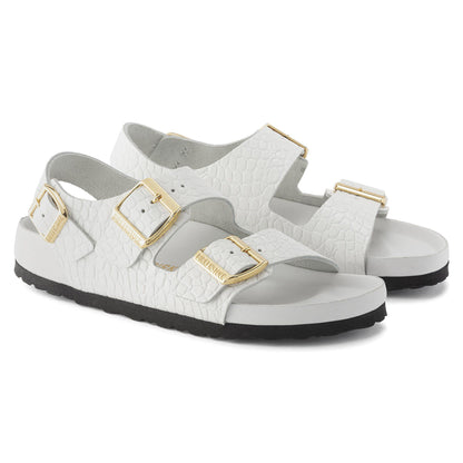 Milano Embossed Leather in Color Emboss white | Birkenstock