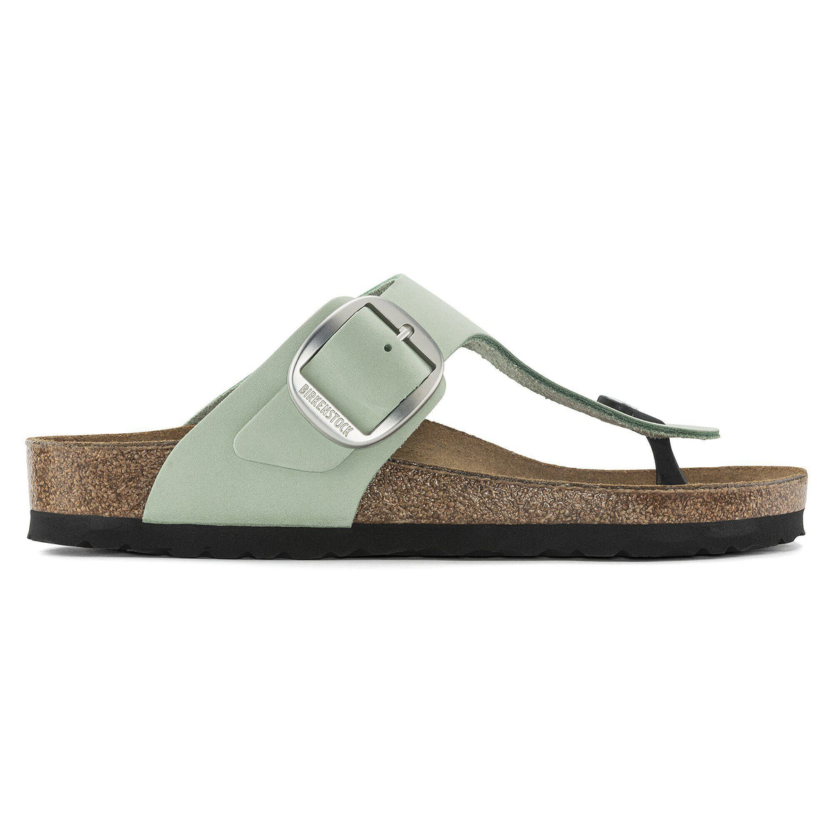 Gizeh Big Buckle Nubuck Leather in Color Matcha | Birkenstock