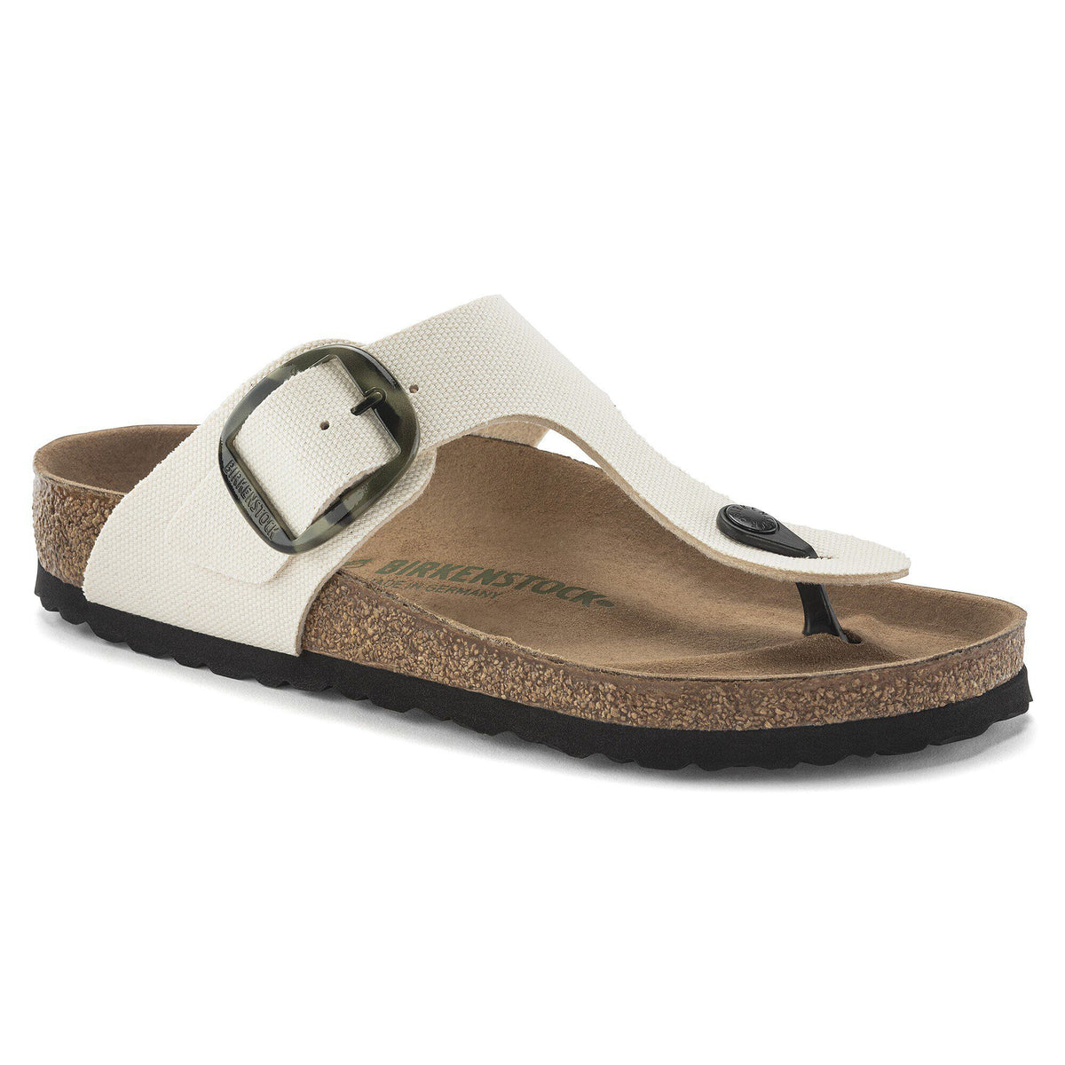 Gizeh Vegan Big Buckle Textile in Color Eggshell | Birkenstock