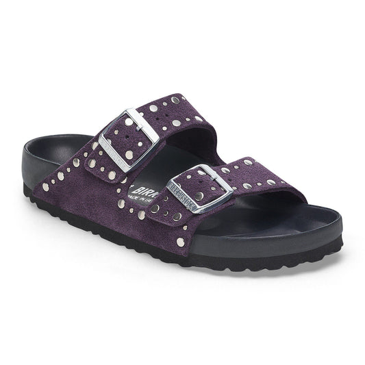 Arizona Rivets Suede Leather in Color Acai | Birkenstock