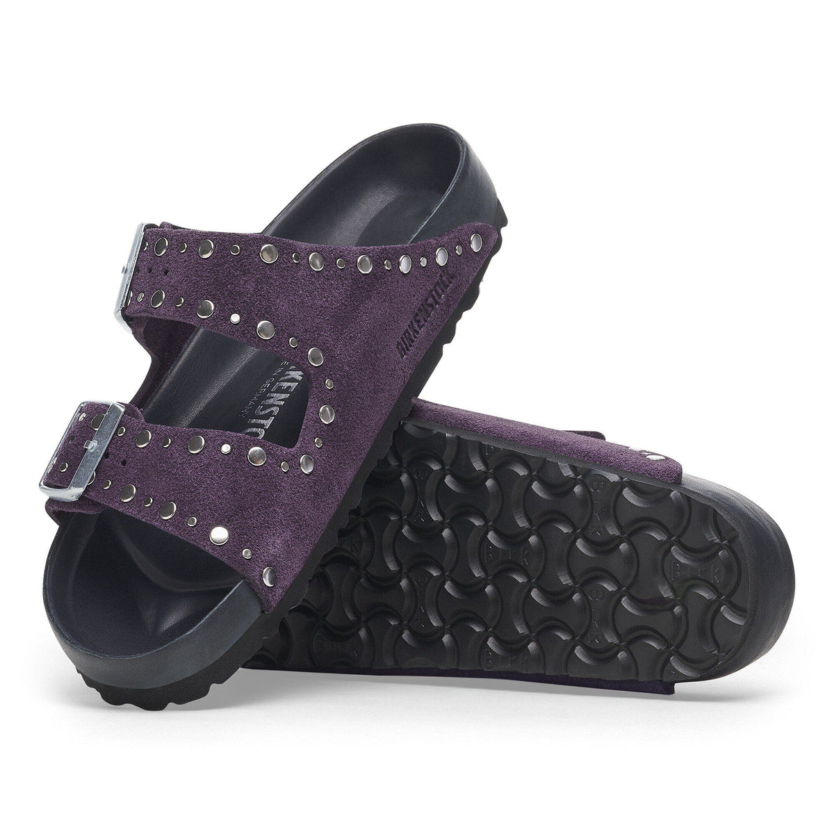 Arizona Rivets Suede Leather in Color Acai | Birkenstock