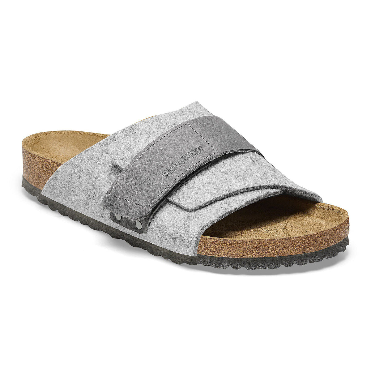 Kyoto Natural Leather-Felt in Color Light Gray | Birkenstock