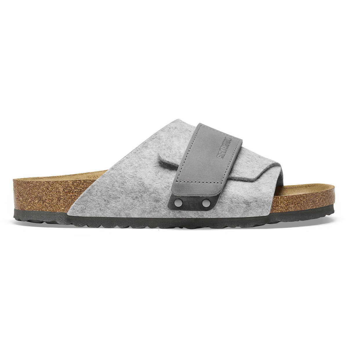 Kyoto Natural Leather-Felt in Color Light Gray | Birkenstock