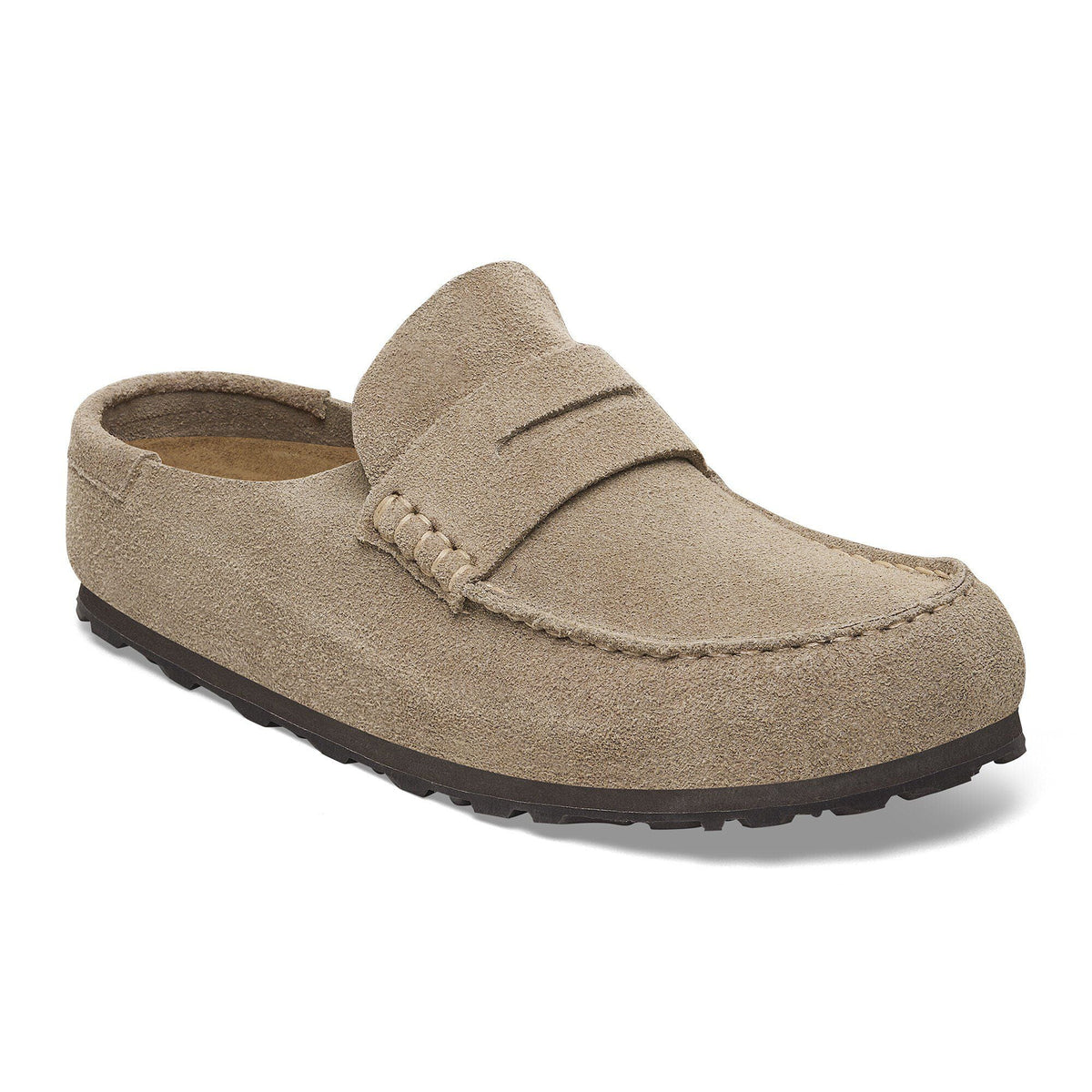 Naples Wrapped Suede Leather in Color Taupe | Birkenstock