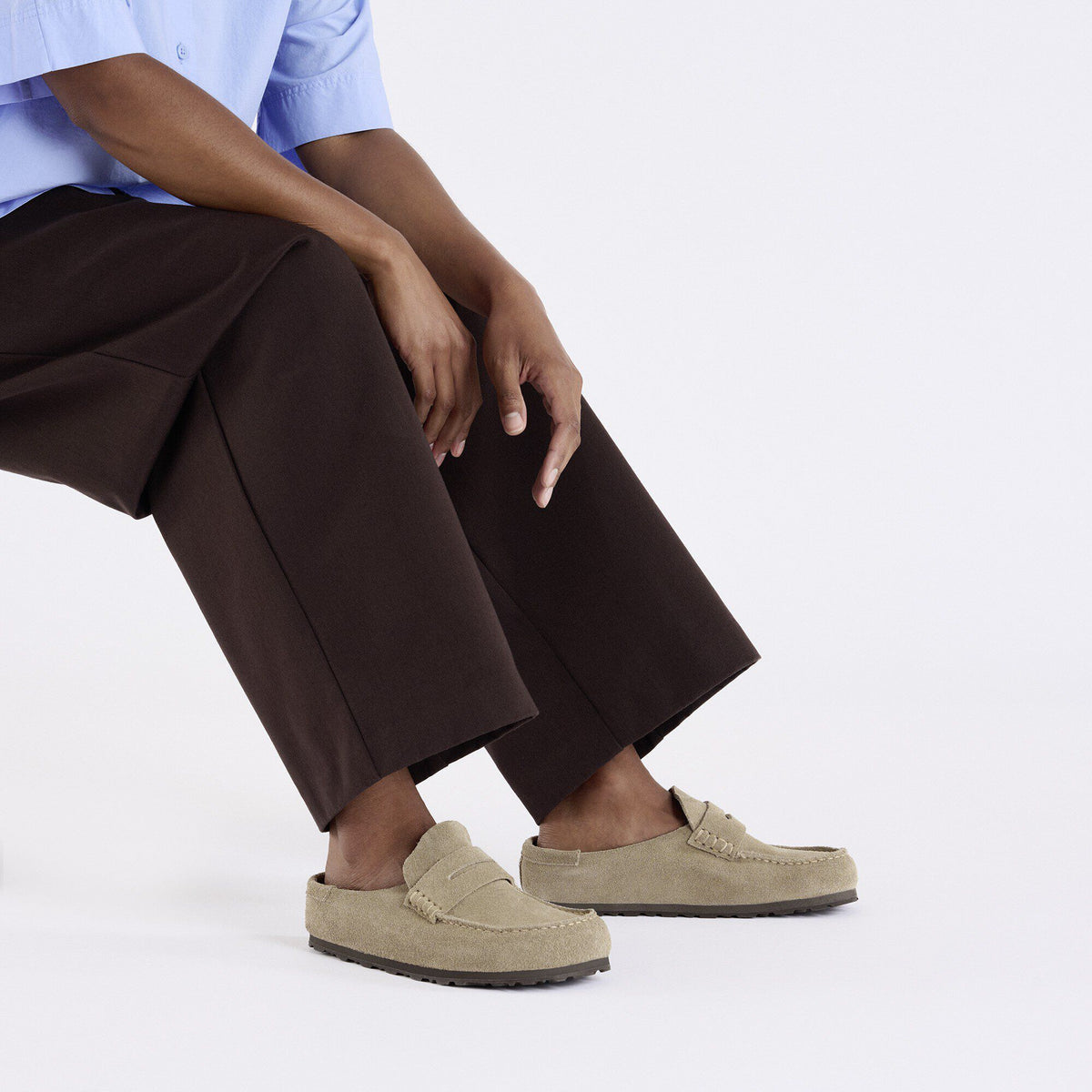 Naples Wrapped Suede Leather in Color Taupe | Birkenstock