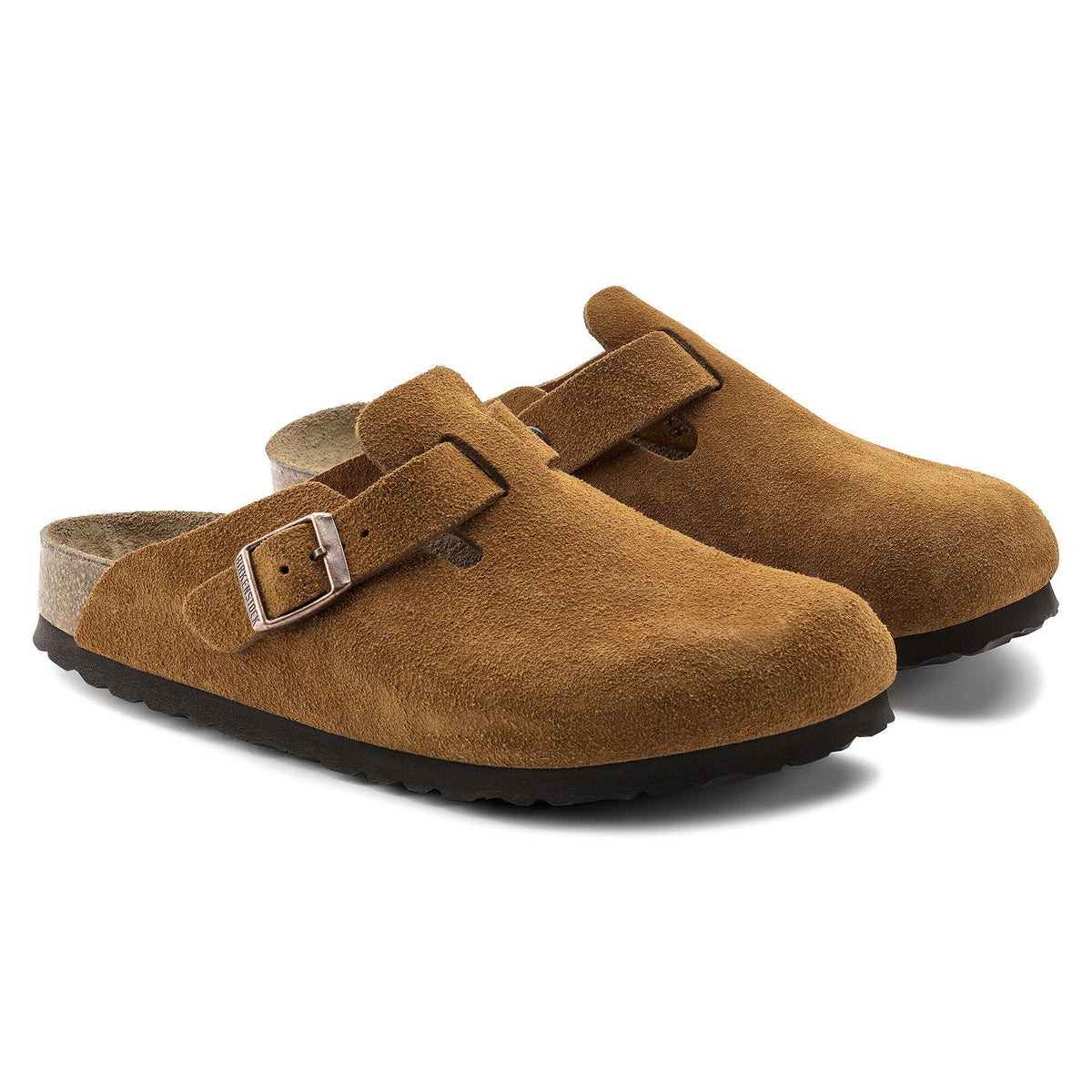 Boston Soft Footbed Suede Leather in Color Mink | Birkenstock
