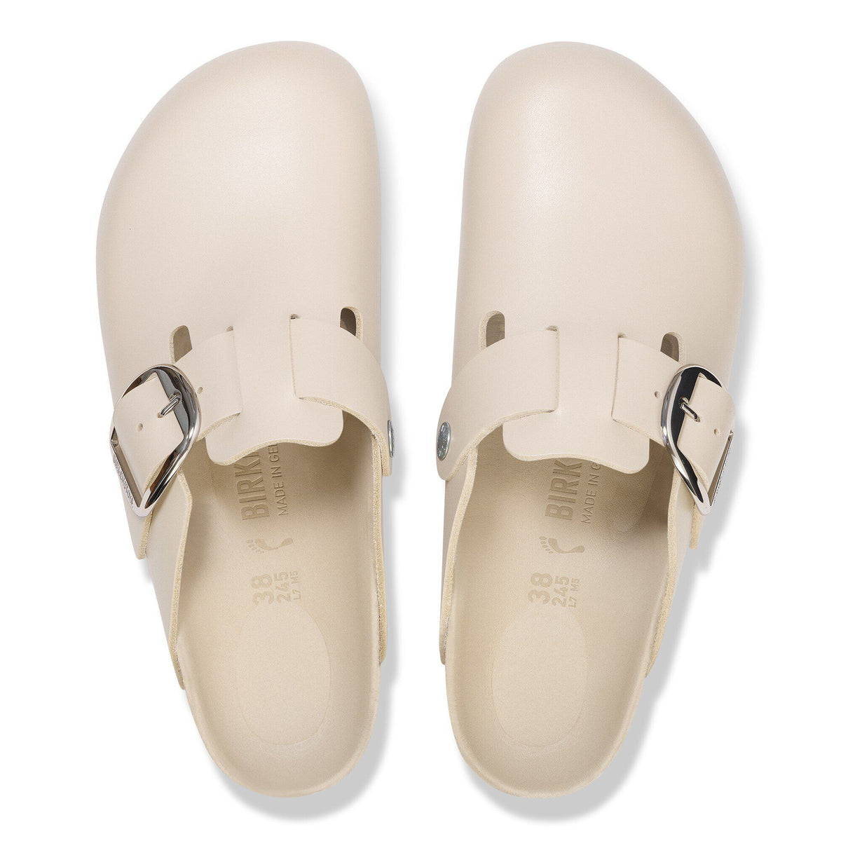 Boston Big Buckle Leather in Color Oyster Dressy Leather | Birkenstock