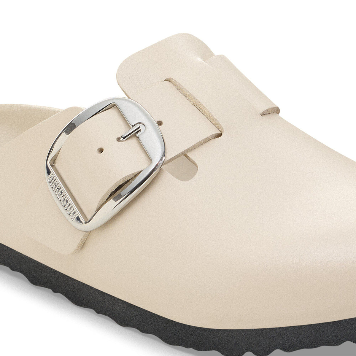 Boston Big Buckle Leather in Color Oyster Dressy Leather | Birkenstock