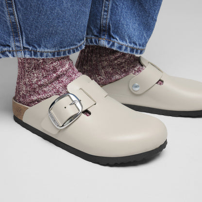 Boston Big Buckle Leather in Color Oyster Dressy Leather | Birkenstock