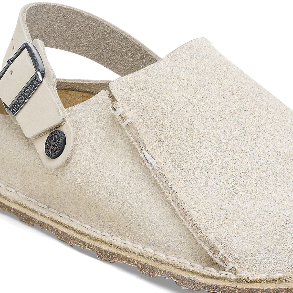 Lutry Premium Suede Suede Leather in Color Eggshell | Birkenstock