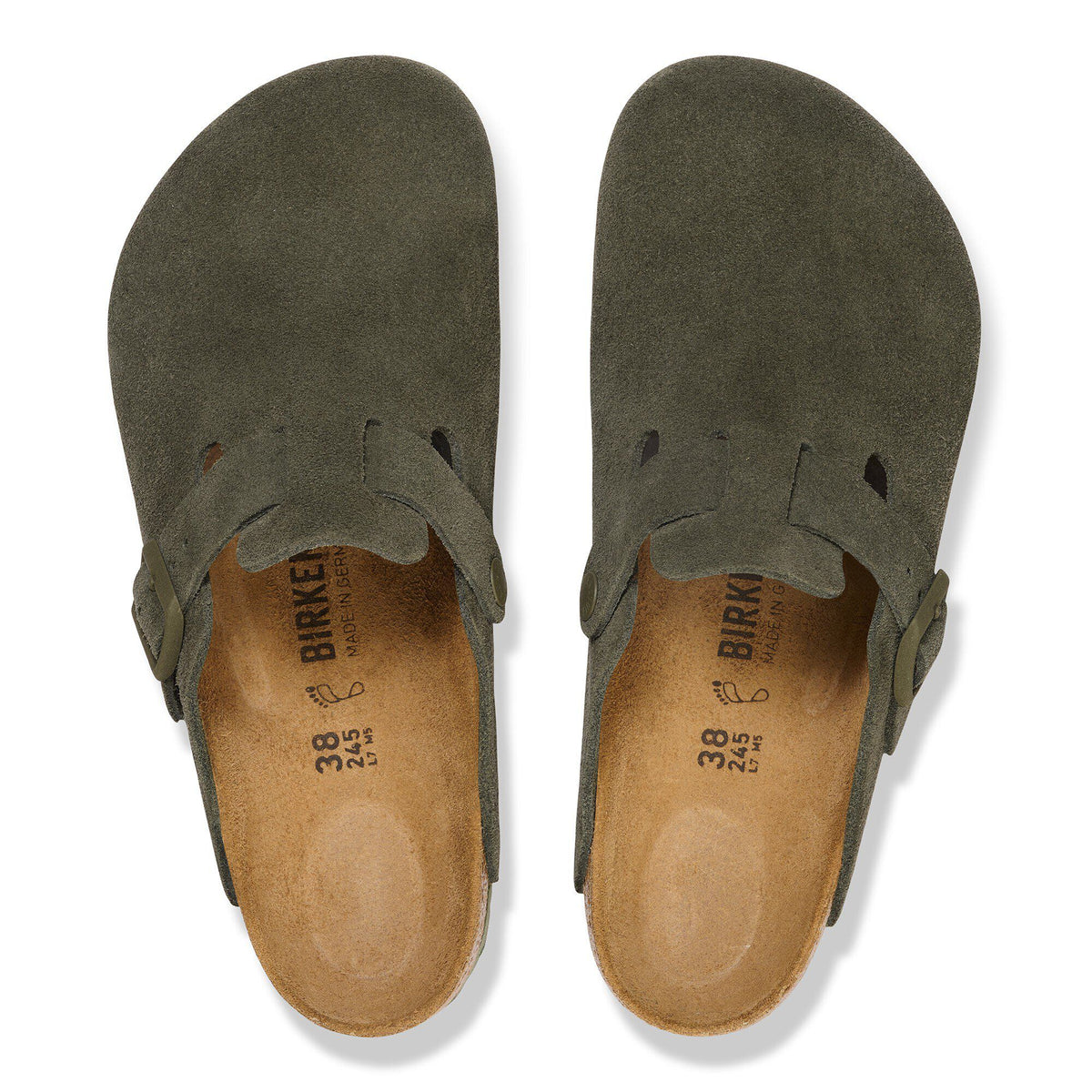Boston Suede Leather in Color Thyme | Birkenstock