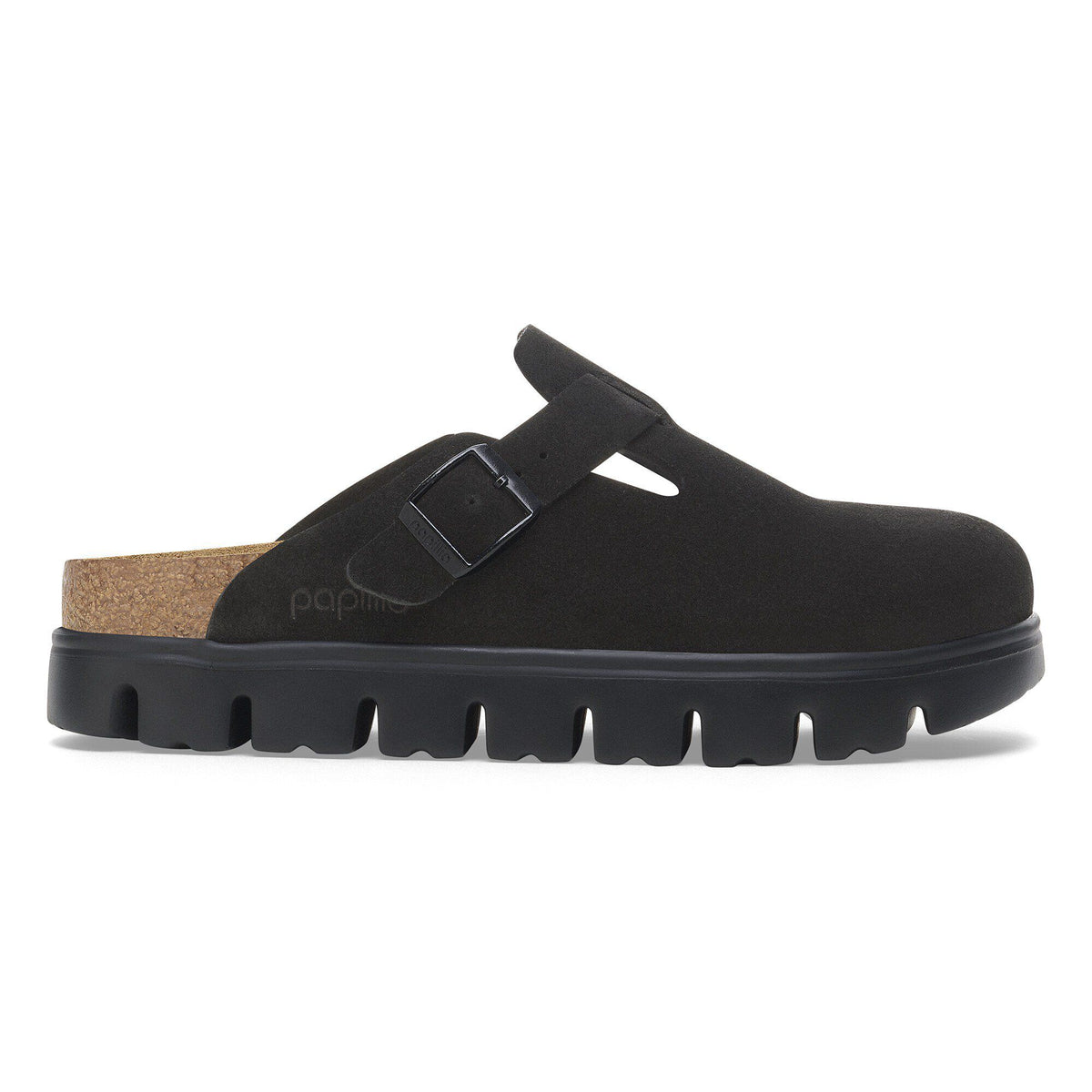 Boston Chunky Suede Leather in Color Black/Black | Birkenstock