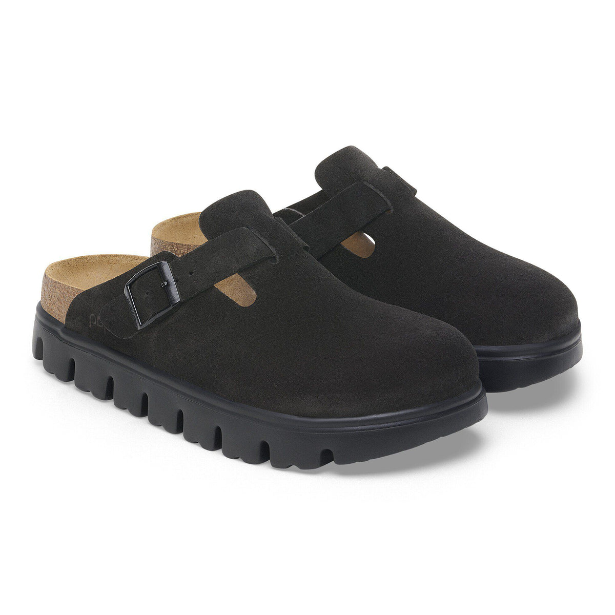 Boston Chunky Suede Leather in Color Black/Black | Birkenstock