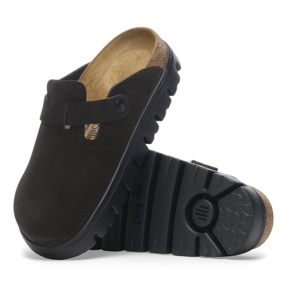 Boston Chunky Suede Leather in Color Black/Black | Birkenstock