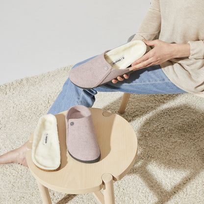 Zermatt Shearling Felt in Color Soft Pink | Birkenstock