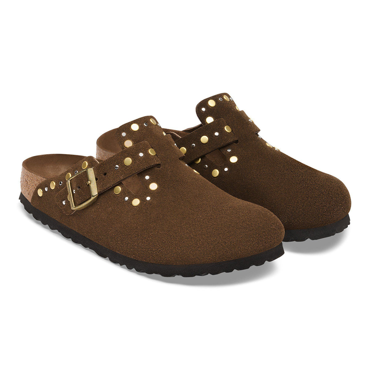 Boston Rivets Suede Leather in Color Carafe Tonal | Birkenstock