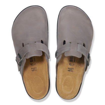 Boston Crosstown Oiled Leather in Color Iron | Birkenstock