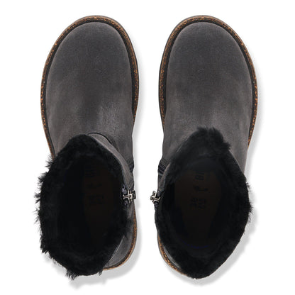 Uppsala Zip Shearling Suede Leather in Color Charcoal | Birkenstock