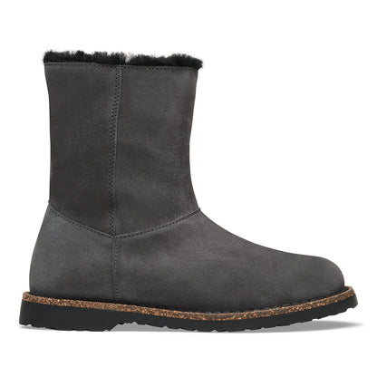 Uppsala Zip Shearling Suede Leather in Color Charcoal | Birkenstock