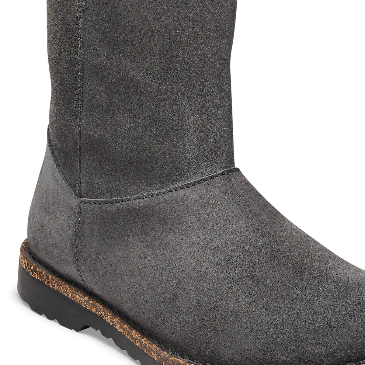 Uppsala Zip Shearling Suede Leather in Color Charcoal | Birkenstock