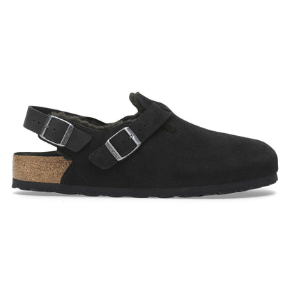Tokio Shearling Suede Leather in Color Black | Birkenstock