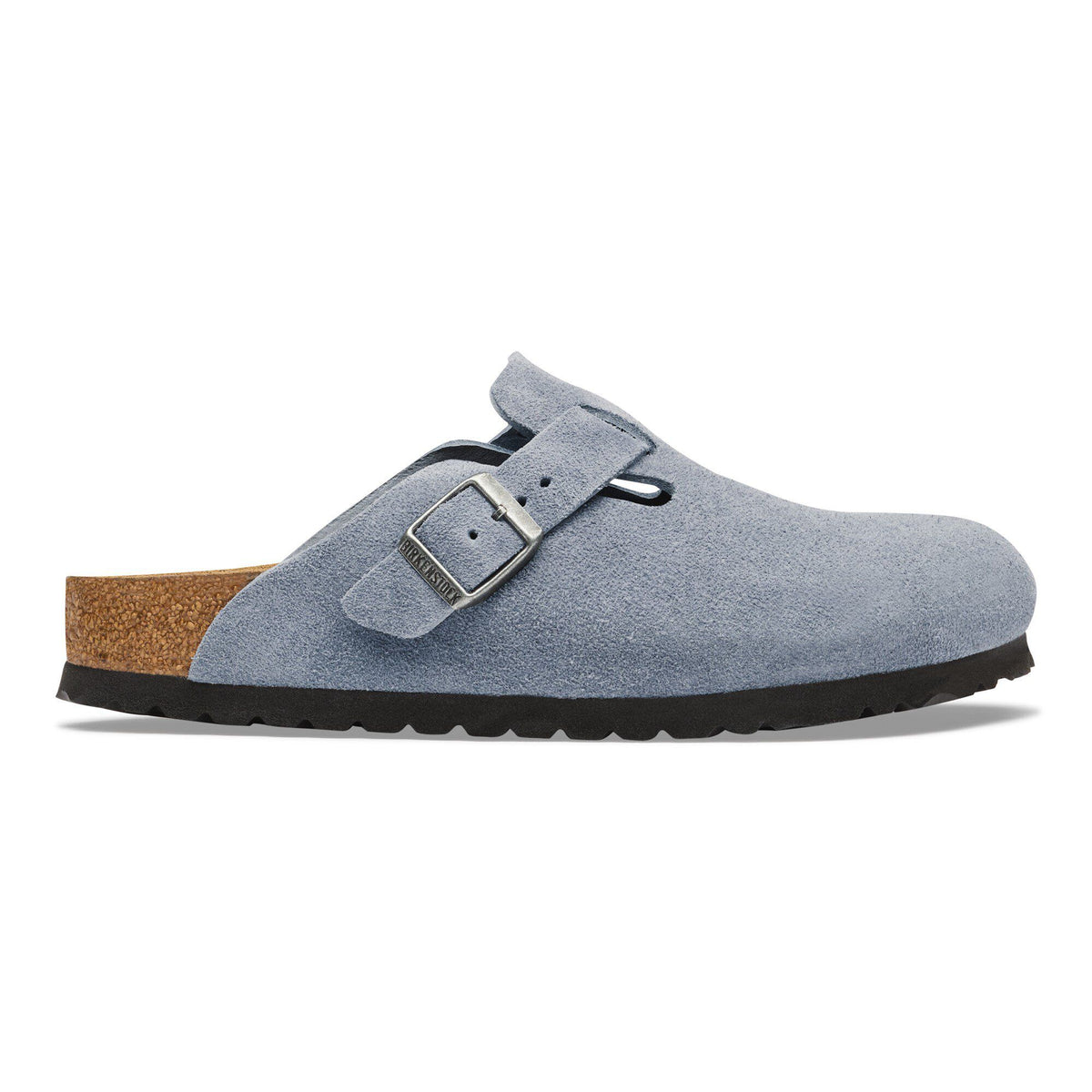 Boston Suede Leather in Color Stone Blue | Birkenstock