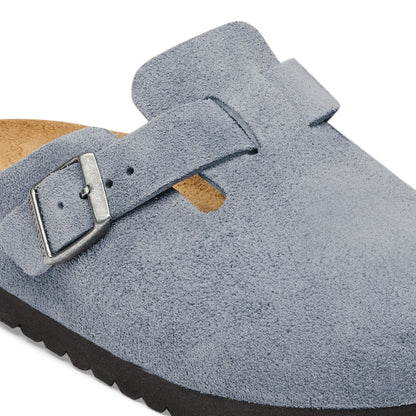 Boston Suede Leather in Color Stone Blue | Birkenstock