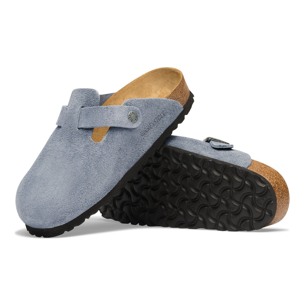 Boston Suede Leather in Color Stone Blue | Birkenstock