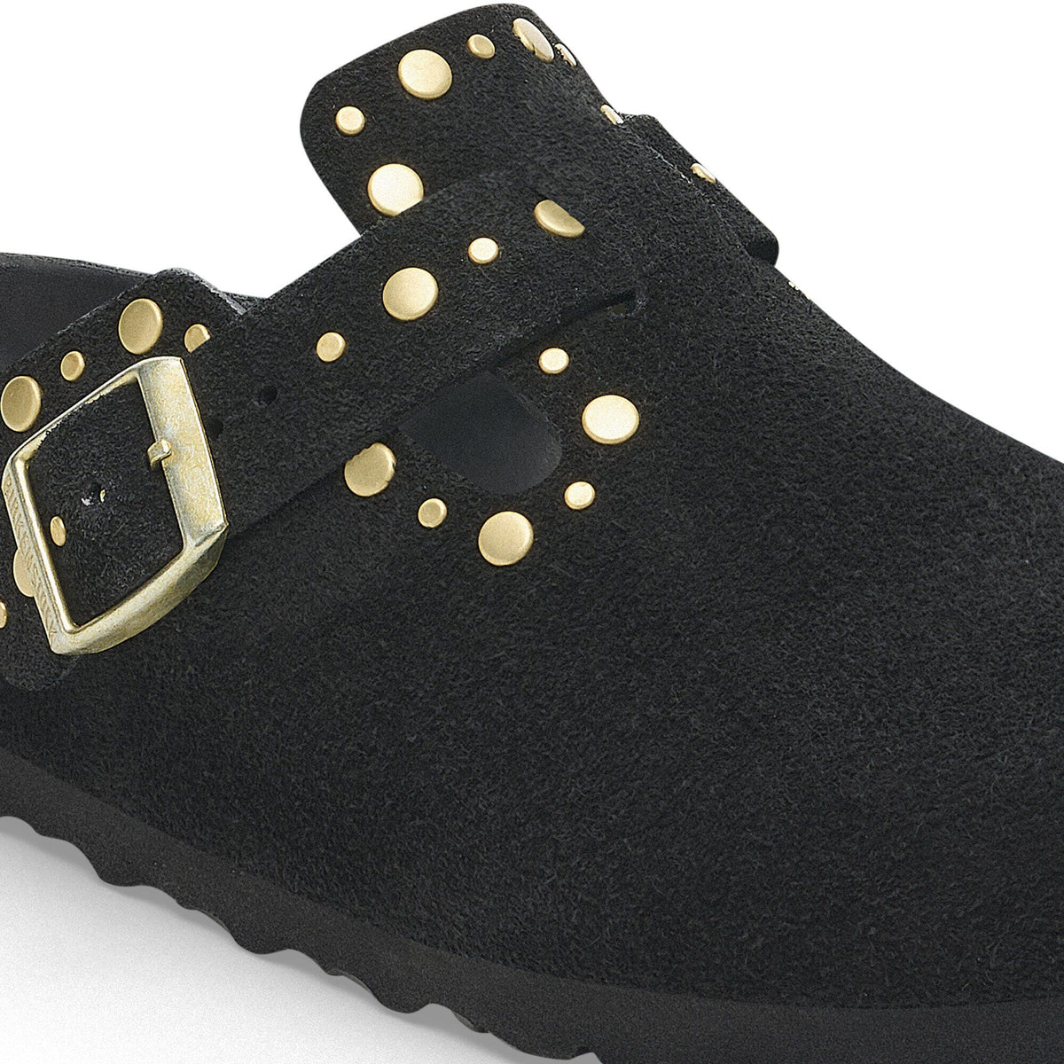 Boston Rivets Suede Leather in Color Black | Birkenstock