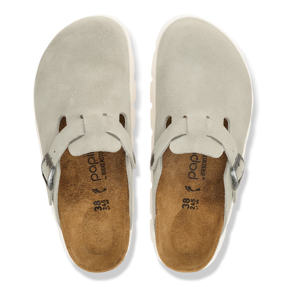 Boston Chunky Suede Leather in Color Oyster | Birkenstock
