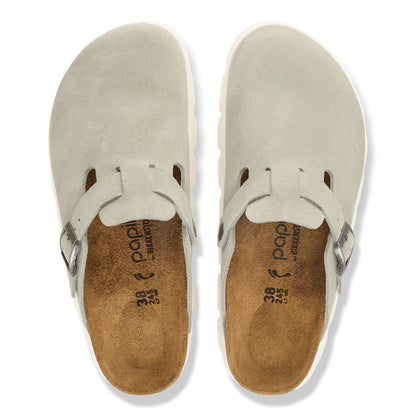 Boston Chunky Suede Leather in Color Oyster | Birkenstock