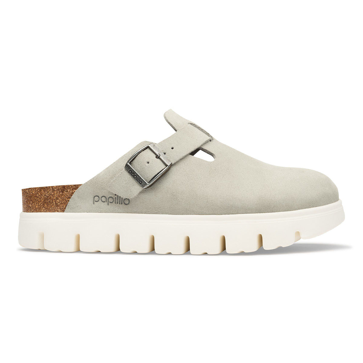 Boston Chunky Suede Leather in Color Oyster | Birkenstock