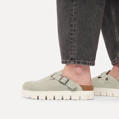 Boston Chunky Suede Leather in Color Oyster | Birkenstock