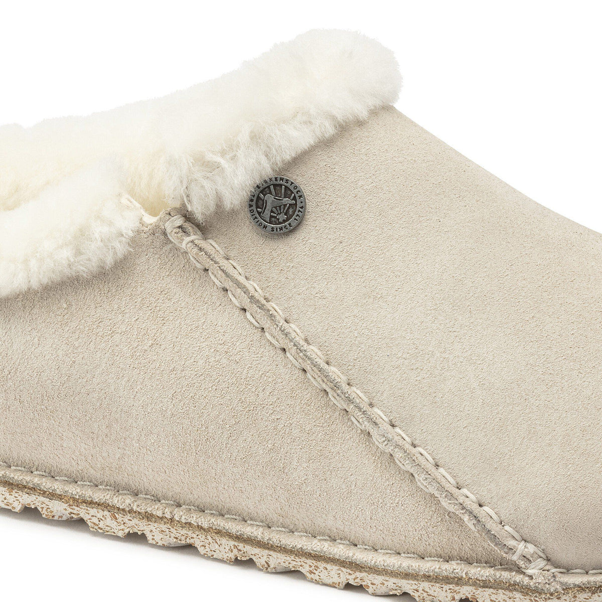 Zermatt Premium Suede Leather in Color Antique White | Birkenstock