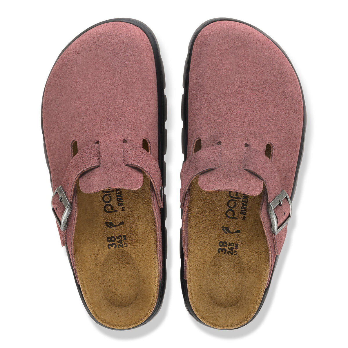 Boston Chunky Suede Leather in Color Pepper | Birkenstock